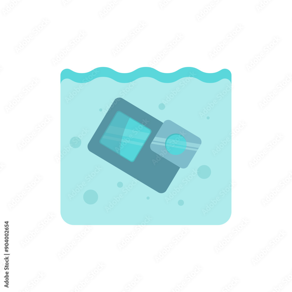 Poster action camera minimalist vector illustration ,simple transparent graphic element .isolated on white 