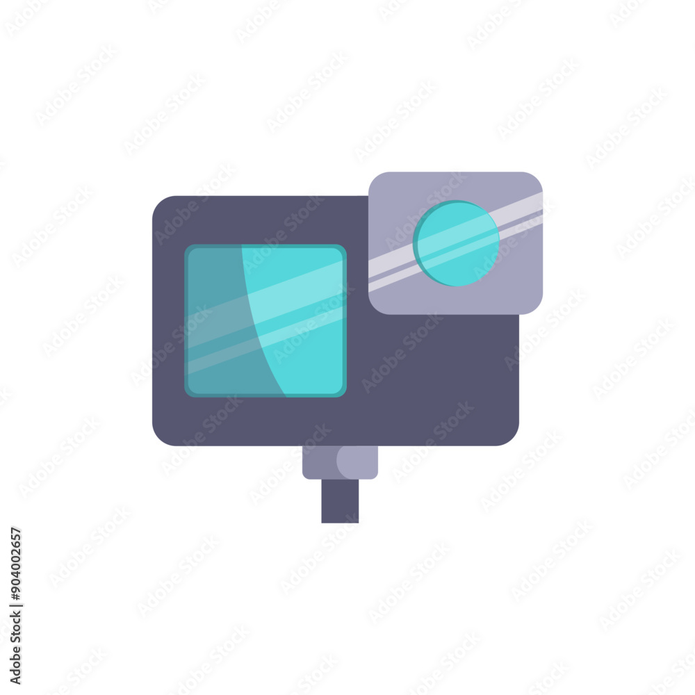 Poster action camera minimalist vector illustration ,simple transparent graphic element .isolated on white 