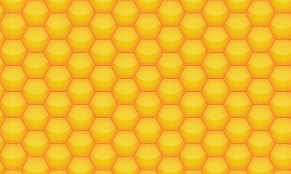 Honeycomb abstract cartoon pattern, Honey comb hexagonal colored pattern design