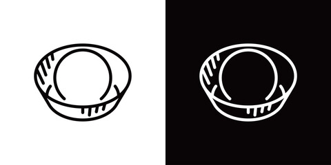 ホウ酸ダンゴのシンプルなラインアイコン