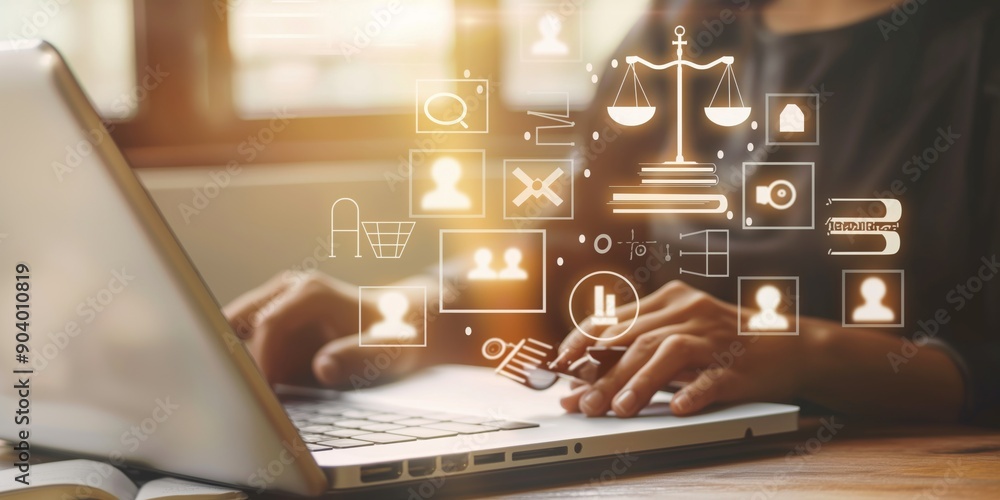 Poster Exploring the Intersection of Law and Technology Utilizing Digital Tools for the Benefit of Legal Professionals in Modern Society Today, Lawyers Can Embrace Automation and Software Innovations