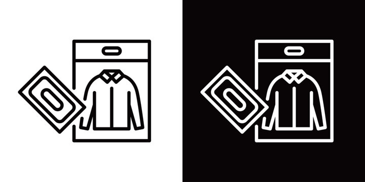 服の防虫剤のシンプルなラインアイコン