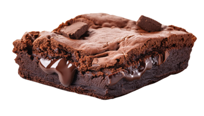 Indulge in a rich, gooey chocolate brownie, perfect for dessert lovers. Soft texture and decadent chocolate flavor in every bite.