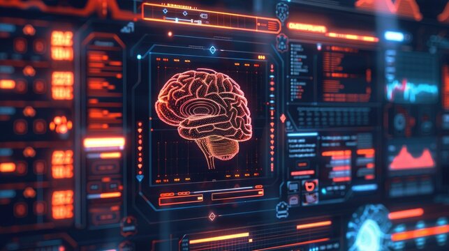 A detailed view of an AI diagnostic interface, highlighting complex algorithms and data processing capabilities.