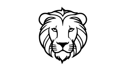 lion head mascot tattoo illustration in vector