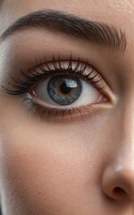 Fototapeta premium Human eye close-up. Iris. Ophthalmology concept.