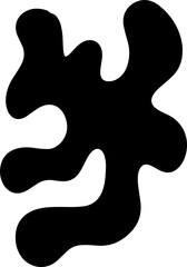 Irregular flat shape abstract fluid, liquid organic flat form.