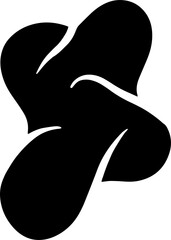 Irregular flat shape abstract fluid, liquid organic flat form.