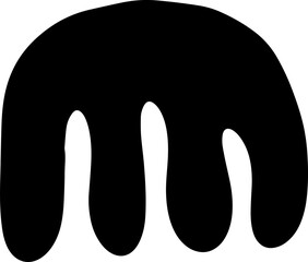 Irregular flat shape abstract fluid, liquid organic flat form.