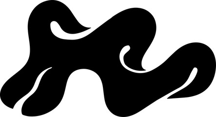 Irregular flat shape abstract fluid, liquid organic flat form.