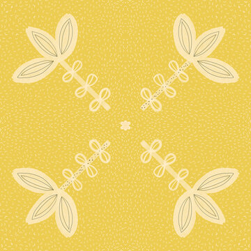Flower pattern with hand drawn detail