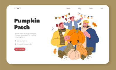 Welcome Fall. Flat Vector Illustration