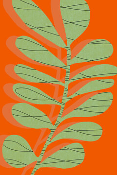 Leaf illustration on bright background