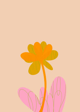 Flower drawing art
