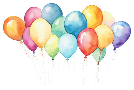 PNG Birthday balloons white background anniversary celebration.