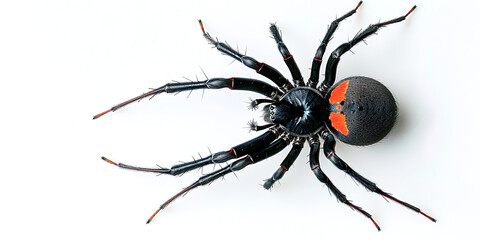 A close-up of a venomous spider