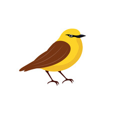 Bird minimalist vector illustration ,simple transparent graphic element .Isolated on white background