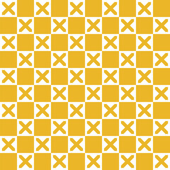 Retro geometric pattern background, vector abstract circle, triangle and square lines art. Yellow color, trendy bauhaus pattern backgrounds set