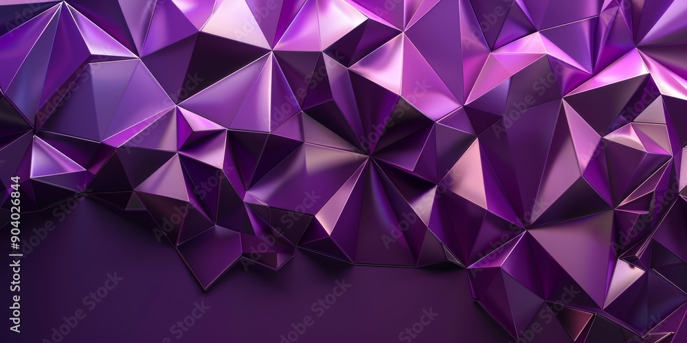 Poster vibrant and dynamic abstract geometric shapes are creating a stunning and captivating purple visual 