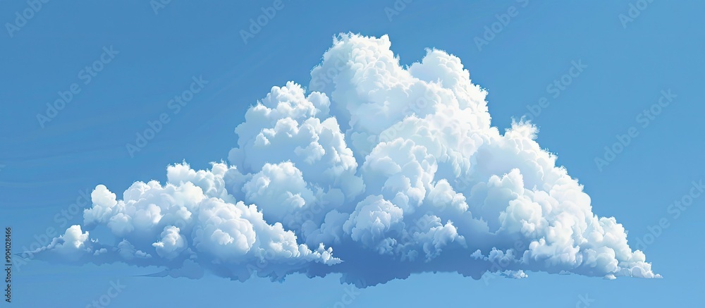 Poster cumulus cloud in a clear blue sky ideal for a copy space image