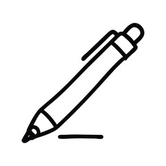 Pen line art icon vector illustration 