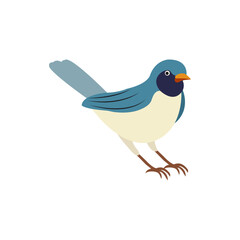 Bird minimalist vector illustration ,simple transparent graphic element .Isolated on white background