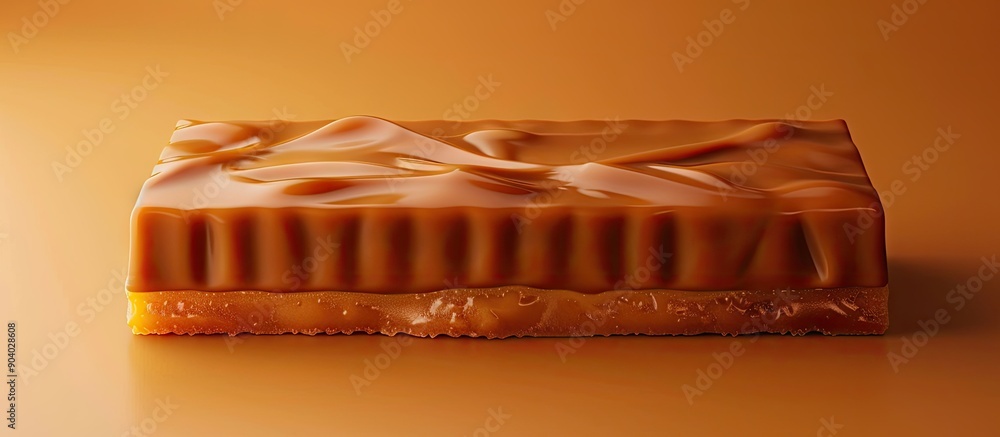 Aufkleber candy bar featuring a luscious caramel layer ideal for advertising with a copy space image