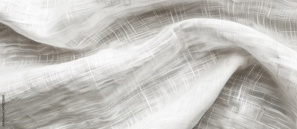 Aufkleber White canvas background with linen fabric texture for copy space image