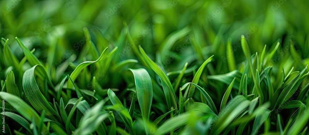 Poster detailed close up of spring grass seed corn with copy space image