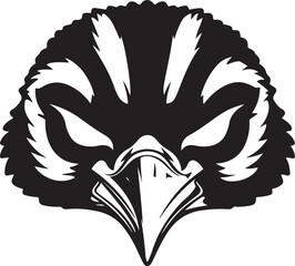 Magpie Bird Mask Shape Silhouette Vector