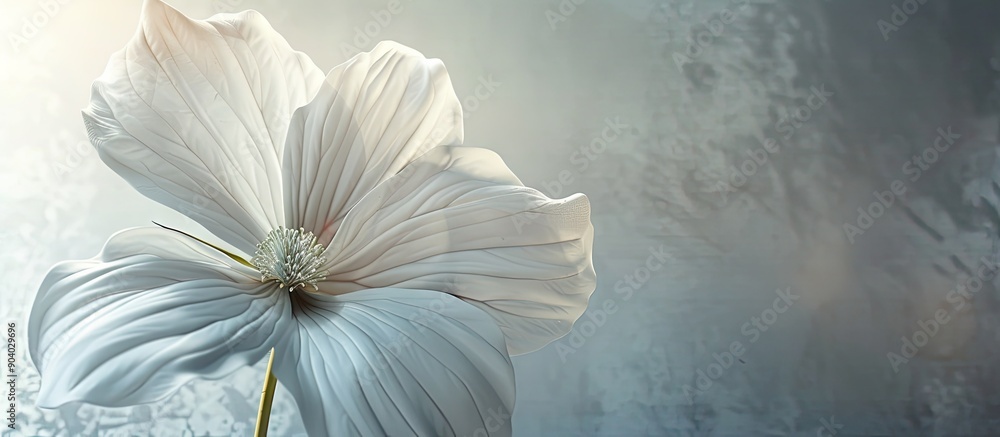 Poster a white flower with a copy space image