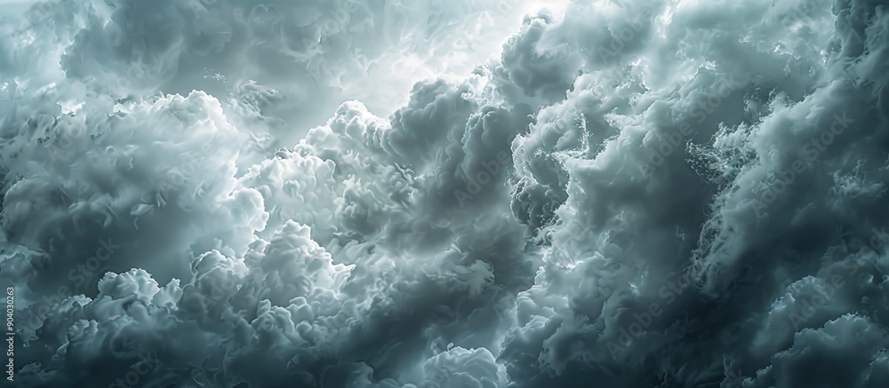 Poster photograph of a cloudy sky with copy space image