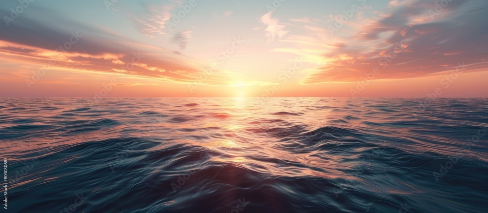 Poster Sunset creates a beautiful sky pattern perfect for a copy space image