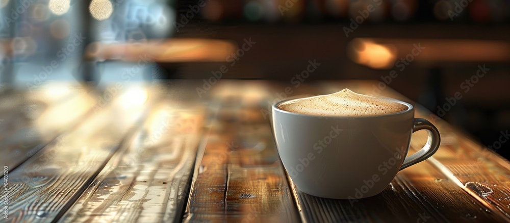 Poster Enjoying a mocha coffee in the afternoon with a copy space image