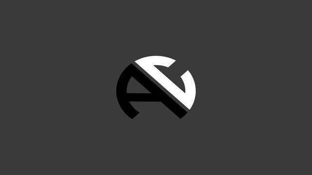 New trendy clean 3d letter AC logo intro animation. 3d render, 3d reveal of the sting logo