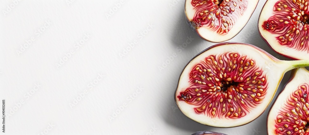 Aufkleber Photo of fig jam with empty space for text or design elements known as copy space image