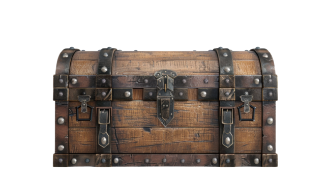 Pirate chest on transparent background 