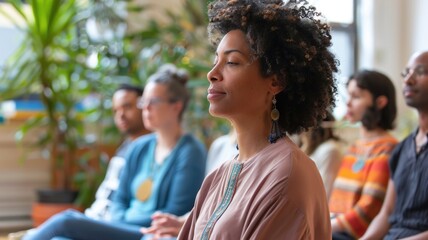 A corporate wellness program that includes workshops on mindfulness, resilience, and coping strategies