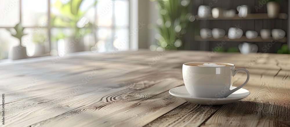 Poster Enjoying a mocha coffee in the afternoon with a copy space image