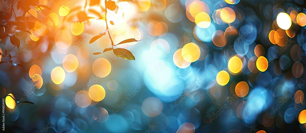 Aufkleber natural background featuring yellow and white bokeh ideal for copy space image