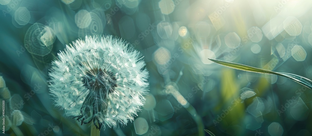 Aufkleber A detailed close up of a dandelion with plenty of copy space image available