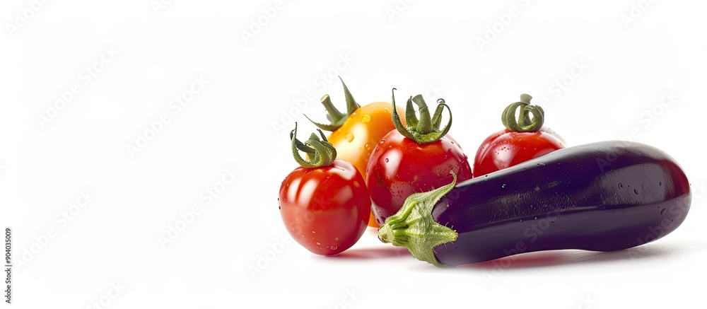 Poster pattison vegetable isolated on white background with copy space image available