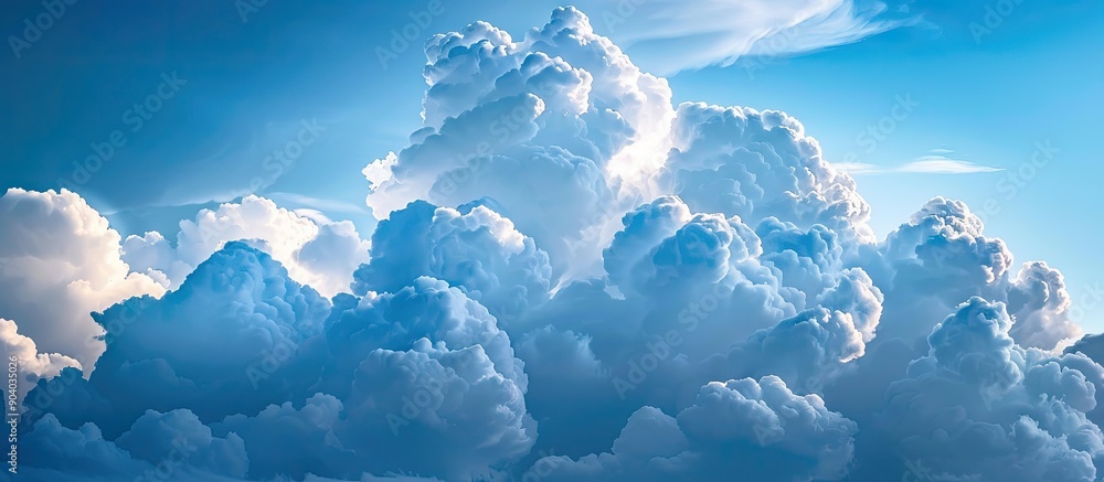 Aufkleber dramatic clouds against a blue sky provide a stunning backdrop for a copy space image