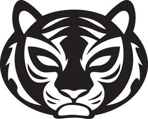 Tiger Mask Shape Silhouette Vector