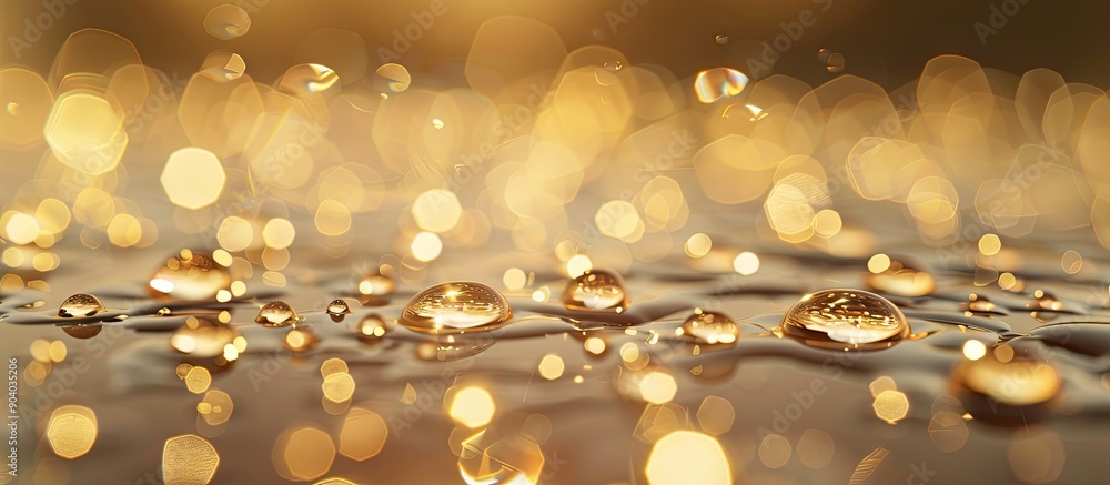 Poster droplets of water are featured in the copy space image