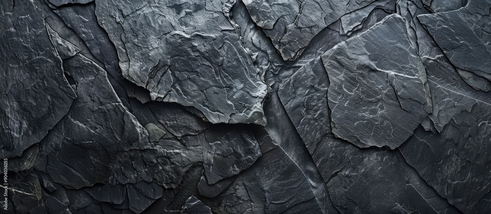 Aufkleber Dark grey background with a slate stone texture offers a sophisticated look for any design where you can add text or images into the copy space image