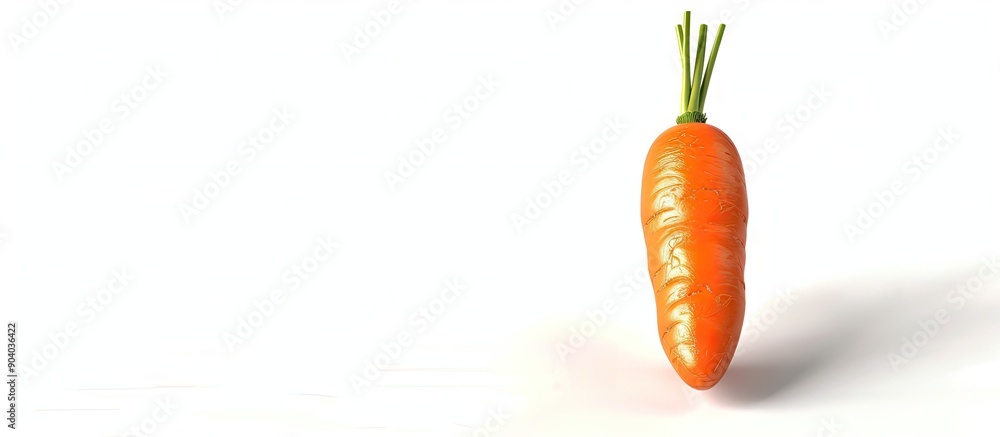 Poster Vegetable been on a white background with space for text. . image with copy space