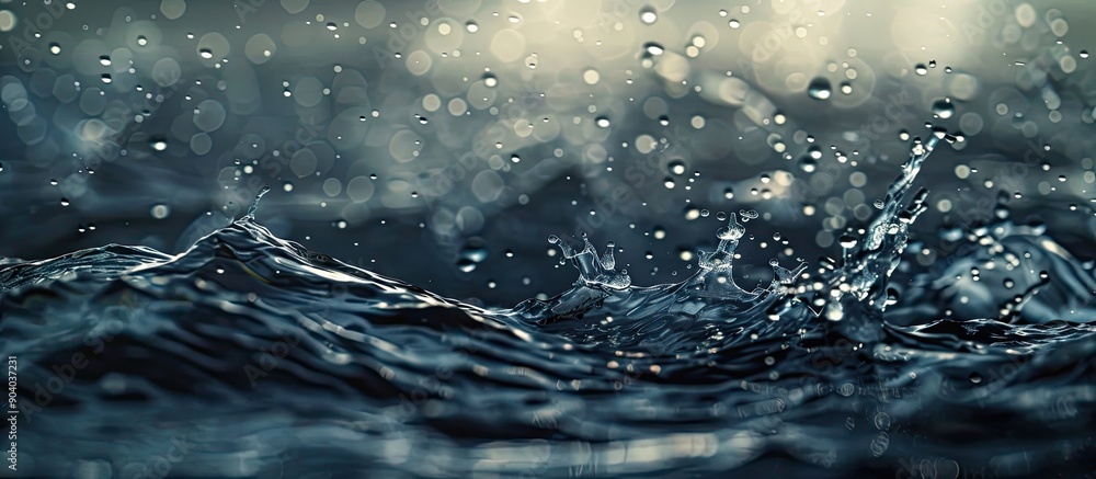 Poster Background with water splashes that includes copy space image