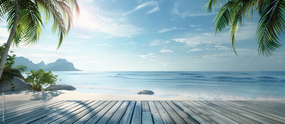 Aufkleber Scenic view of the seaside with copy space image