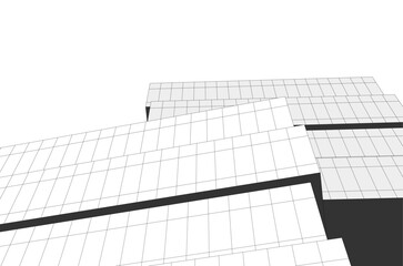 Abstract modern architecture 3d illustration